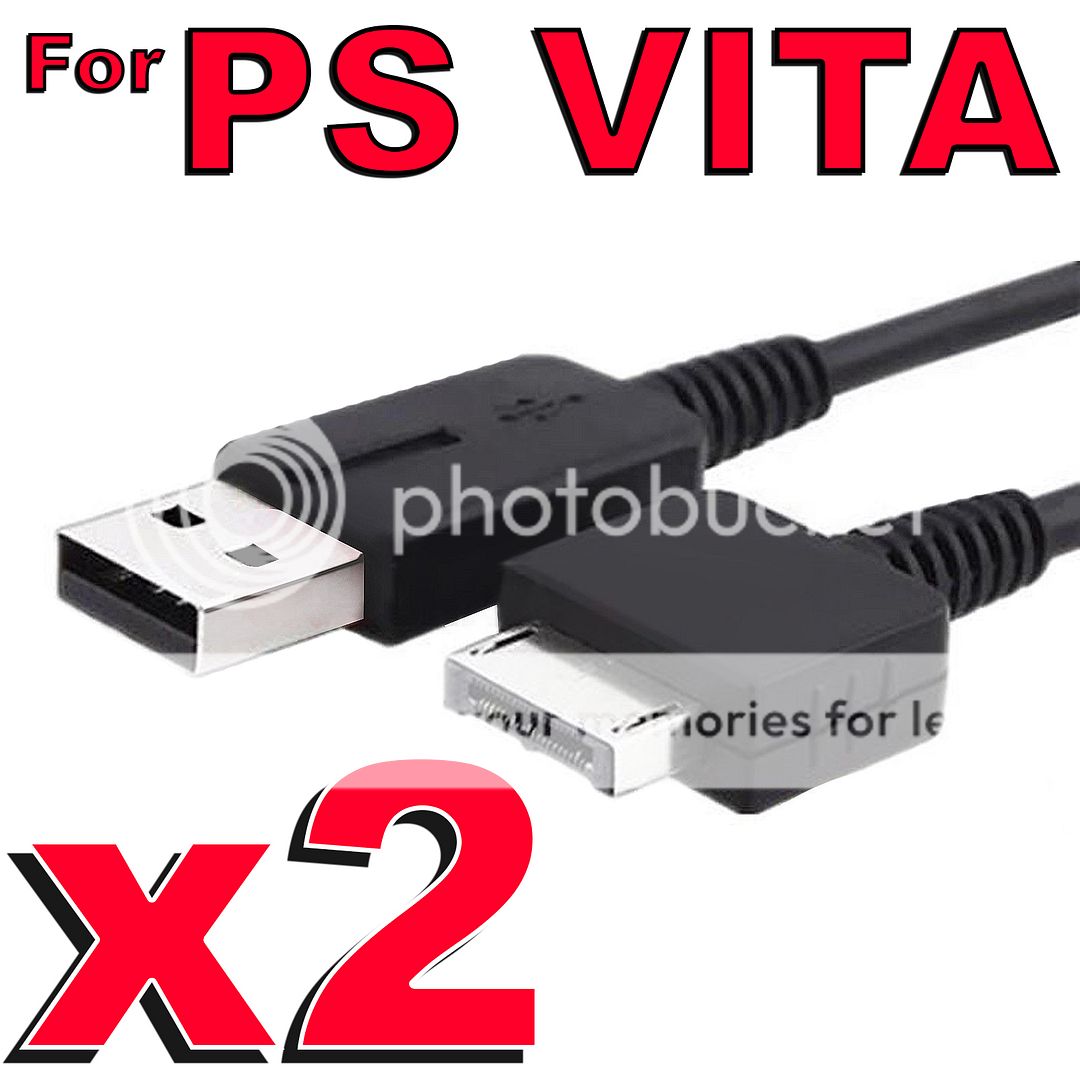 2 x High Quality USB Charger Charging Cable for Playstation PS Vita PSV